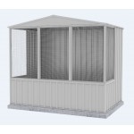 Absco Gable Roof Aviary Flat Roof 2.26m x 1.52m x 2.00m 23151GKFD